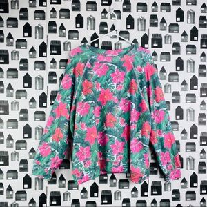 Wildfox | NWT Poinsettia Print Crewneck Sweater